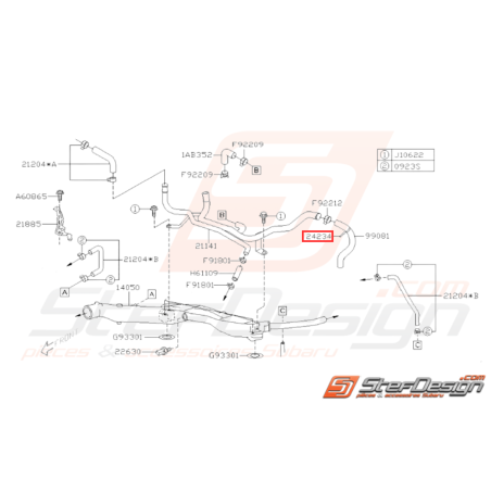 Agrafe Origine Subaru WRX STI 2006 - 201431759