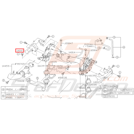 Protecteur Collecteur d'Admission Origine Subaru WRX STI 06-0731760