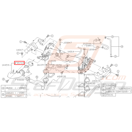 Collier Collecteur Admission Origine Subaru GT 99-00 WRX 01-10 STI 01-0731761