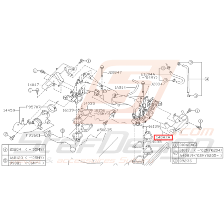 Protecteur Collecteur Admission Origine Subaru WRX STI 06 - 0731763