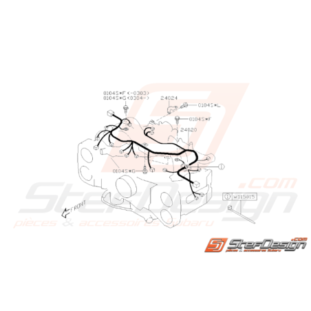 Schéma Faisceau Moteur Origine Subaru WRX STI 2001 - 200731774