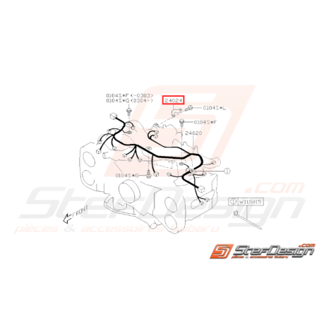 Support Faisceau Moteur Origine Subaru WRX 06 - 07 STI 06 - 1931776