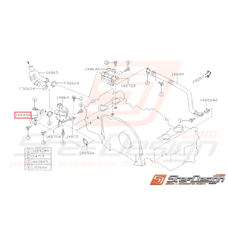 Durite d'Air Origine Subaru WRX 2006 - 2007 STI 2006 - 201431797