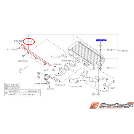 Conduit échangeur SUBARU WRX/STI 03-05