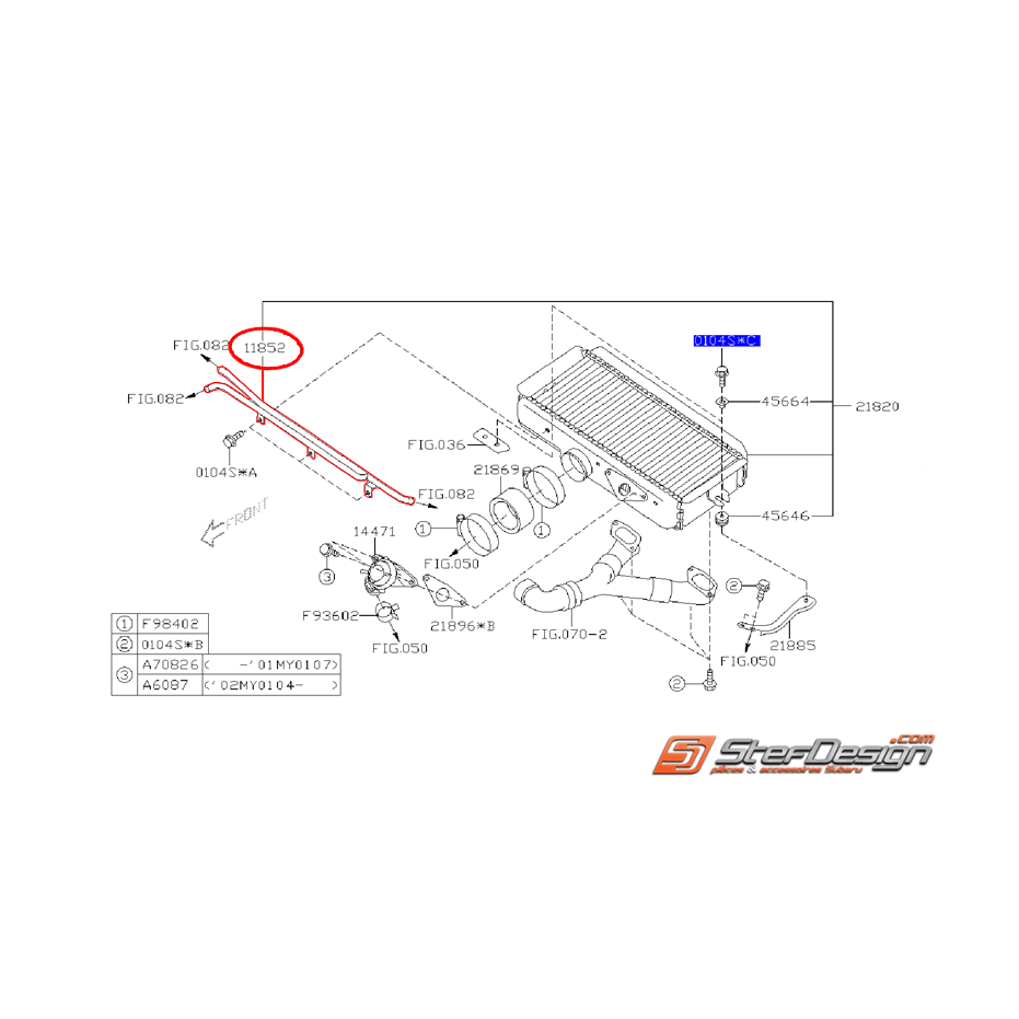 Conduit échangeur SUBARU WRX/STI 03-05