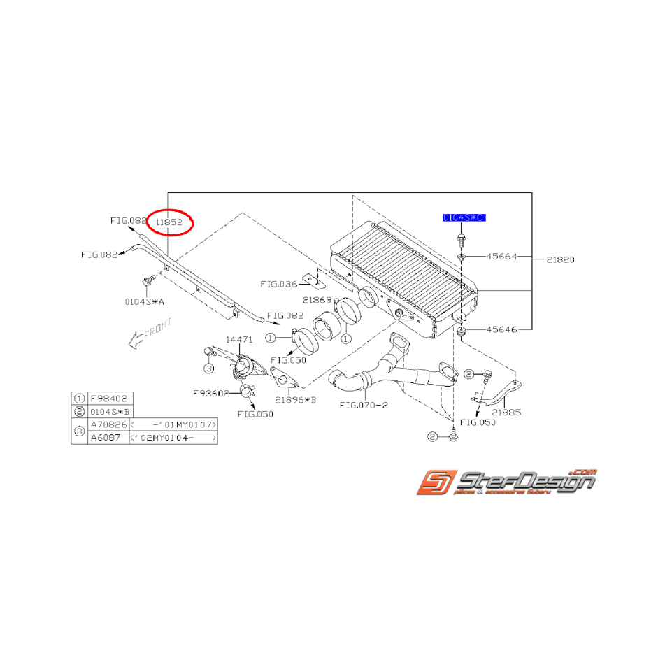 Conduit échangeur SUBARU WRX/STI 03-05