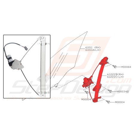 Moteur lève litre avant pour Forester SH5 200831820