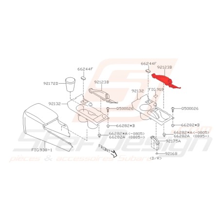 Soufflet de frein à main pour subaru impreza WRX-S 200831823