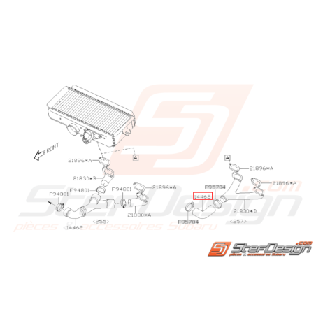 Coude d'échangeur Origine Subaru STI 2006 - 201931825