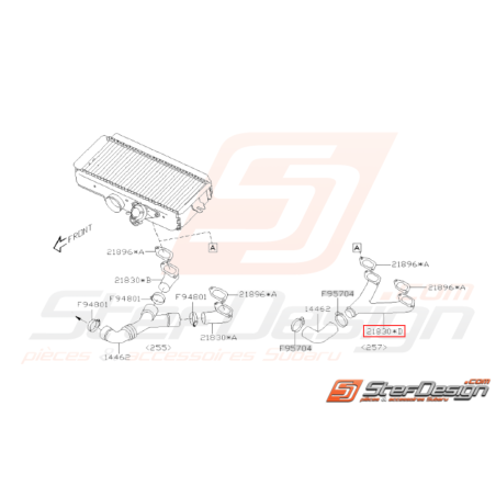 Conduit d'échangeur Origine Subaru STI 2006 - 201931826