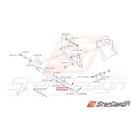 Durite intermédiaire solénoïde Origine Subaru GT 97-00 WRX STI 01-0731837