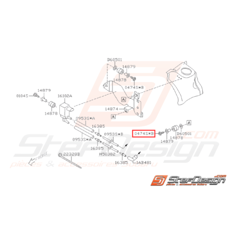 Vis de support de solénoïde Subaru FORESTER 97-02/05-07 GT 02/99-00 WRX STI 01-0731839