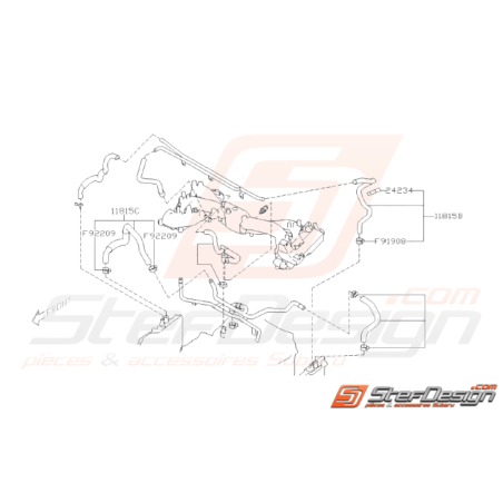 Schéma Système Contrôle des Gaz (PCV) Origine Subaru WRX STI 06-0731841
