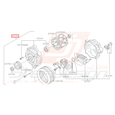 Alternateur Origine Subaru WRX STI 2006 - 201231848