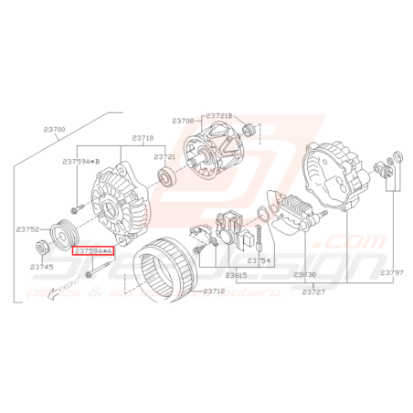 Vis origine Subaru GT 1993 - 2000 WRX STI 2001 - 201431851