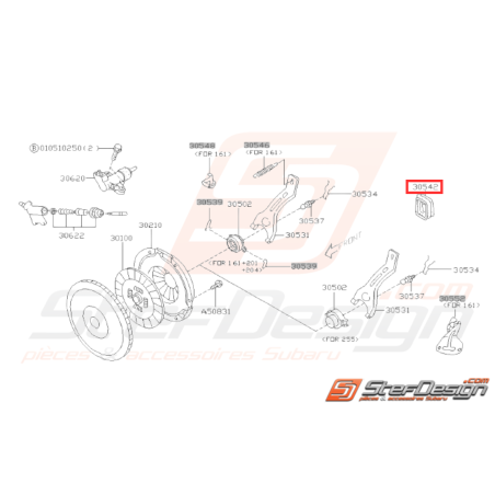 Cache poussière de fourchette d'embrayage Subaru WRX 06 - 1031878