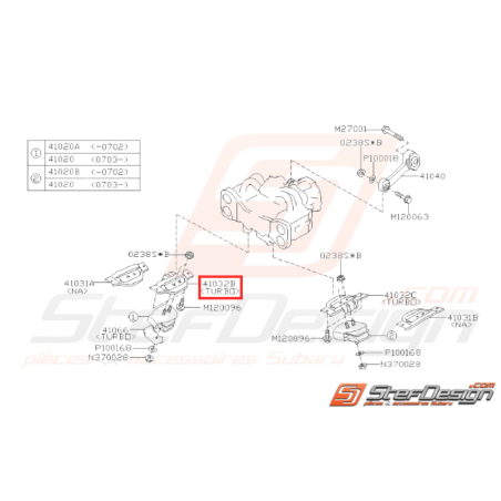 Support Silent Bloc Support de Boite Origine Subaru GT 93-00 WRX 01-07 STI 01-14 FORESTER 97-02/05-0731890