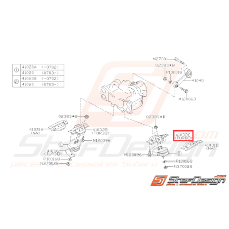 Support Silent Bloc Origine Subaru GT 93-00 WRX 01-07 STI 01-1431891