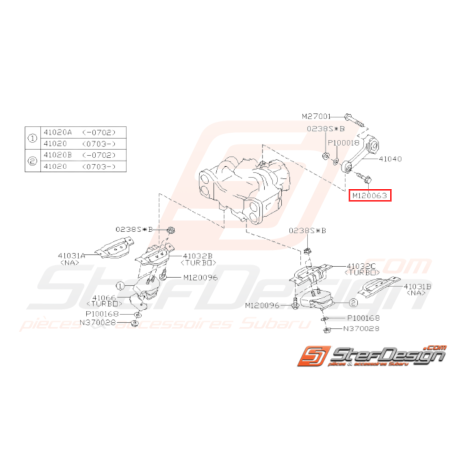 Vis de Fixation D'os de Boite Subaru FORESTER 97-02/05-07 GT 93-00 WRX STI 01-1431894