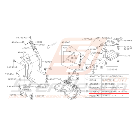 Attache Tuyau Origine Subaru GT 93-00 WRX STI 01-14 BRZ 13-1931919