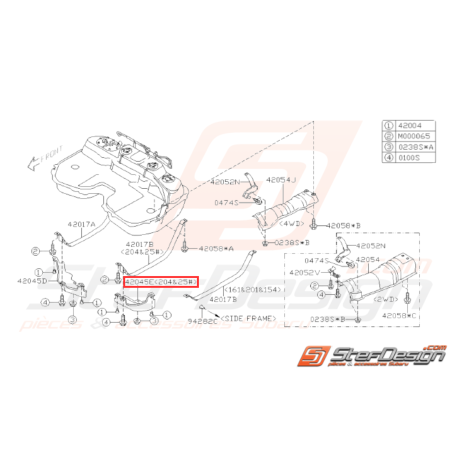 Protection Côté Gauche Réservoir Carburant Origine Subaru GT 93-00 WRX STI 01-0731941