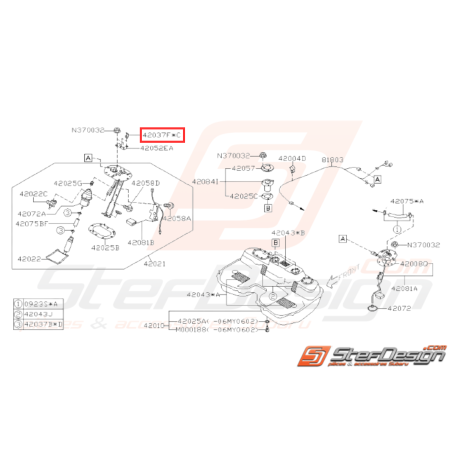 Attache de Puit de Jauge Origine Subaru WRX STI 01-07 FORESTER 05-0731947