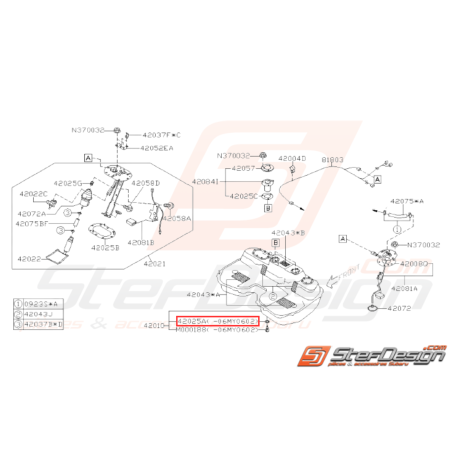 Joint d'Ecoulement Réservoir Origine Subaru WRX STI 01-02/06/0631960