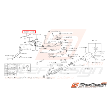 Faisceau de Sonde Lambda Origine Subaru WRX 01-10 Forester Turbo 05/00-02/05-0731974