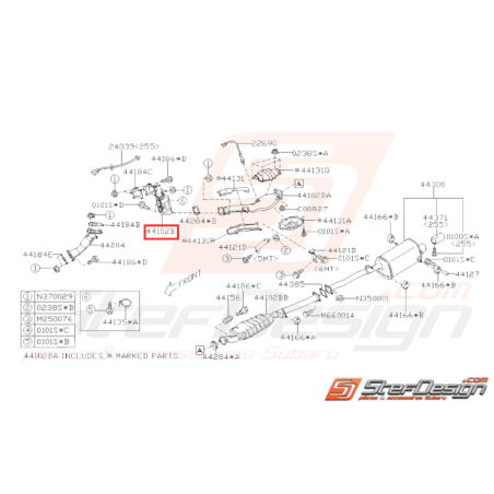 Catalyseur sortie Turbo Origine Subaru STI 2006 - 200731984