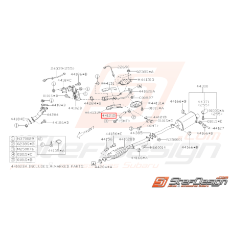 Support d'échappement Origine Subaru GT 93 - 00 WRX 01 - 1031987