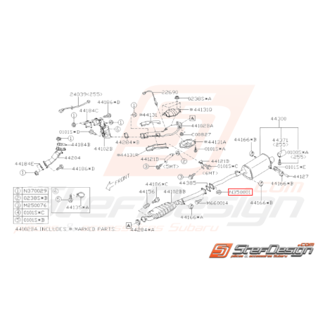 Ecrou Subaru GT WRX STI31995