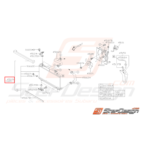 Radiateur Origine Subaru WRX STI 2006 - 200732010