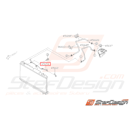 Conduit radiateur Subaru Impreza WRX-STI 2001 à 200732020