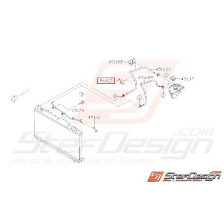 Attache durite (bis) vase d'expansion GT 97 - 00 WRX STI 01 - 1432022