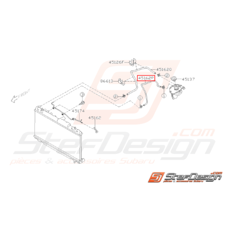 Durite de trop plein supérieur de radiateur SUBARU WRX/STI 01-0732024