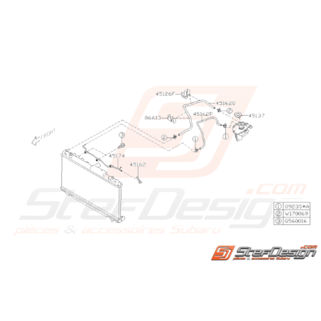 Schéma de Radiateur Origine Subaru WRX STI 2006 - 200732026