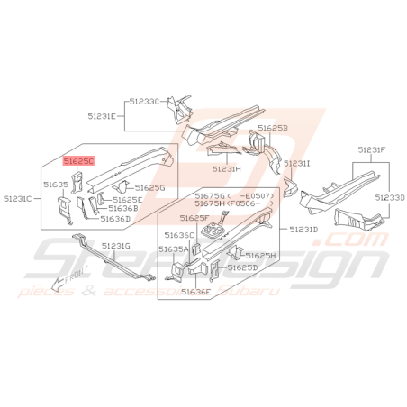 Support de Pare Choc Origine Subaru WRX STI 2001 - 2005