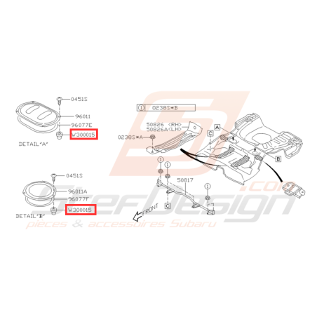 Bague Origine Subaru GT WRX STI32073