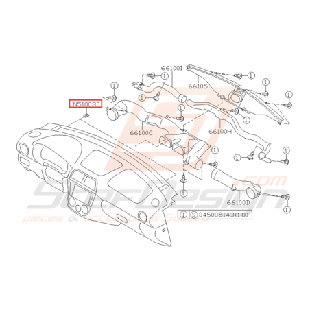 Ecrou ressort Origine Subaru Impreza GT WRX STI32133