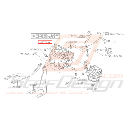 Ecrou Origine Subaru Impreza GT WRX STI BRZ32145