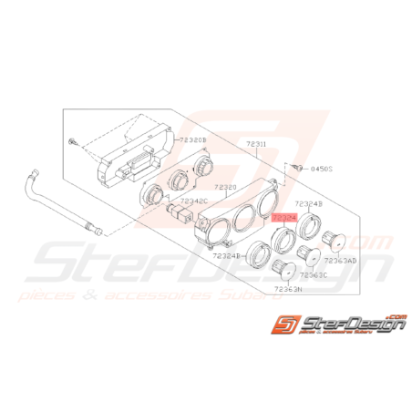 Bouton de Ventilation sans Clim Origine Subaru WRX 01-04 STI 01-0532163