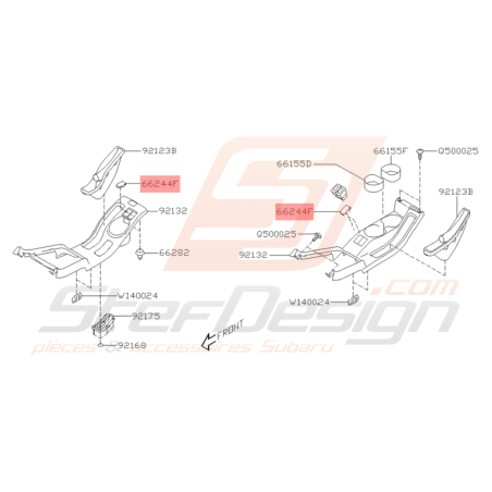 Cache contacteur de console centrale SUBARU WRX STI32234