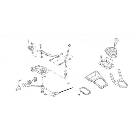 Silent bloc de guide de levier de vitesse renforcé STI32247