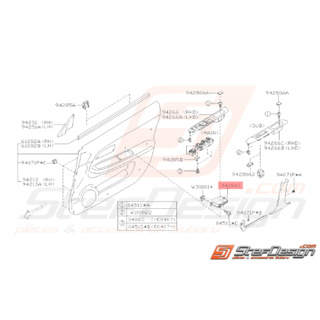 Support Poignée de Tirage Origine Subaru WRX STI 2005 - 200732332