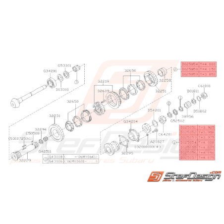 Rondelle Roulement de Butée Origine Subaru GT 93 - 00 WRX 01 - 1032411