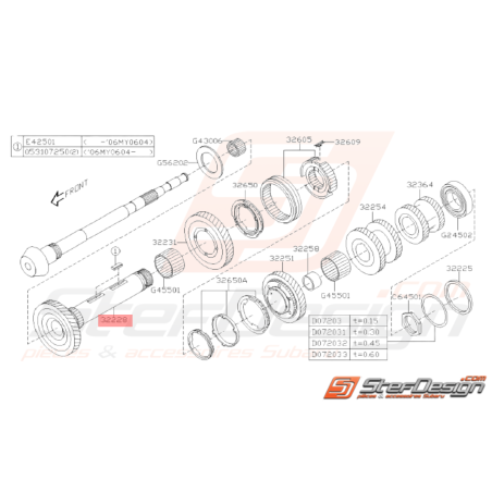 Arbre Complet Origine Subaru STI 28/04/2006 - 201432420