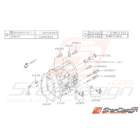 Schéma Boite Transfert Origine Subaru GT 99 - 00 WRX 01 - 0732429