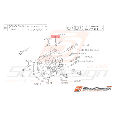 Crochet Origine Subaru WRX 31/03/06-10 FORESTER 05-0732430