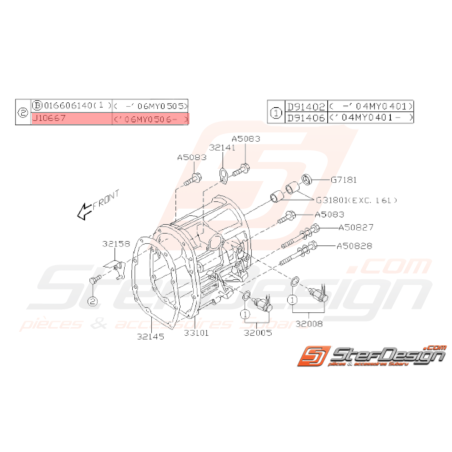 Boulon 6X13X13 Subaru WRX 06/05/2006 - 201032432