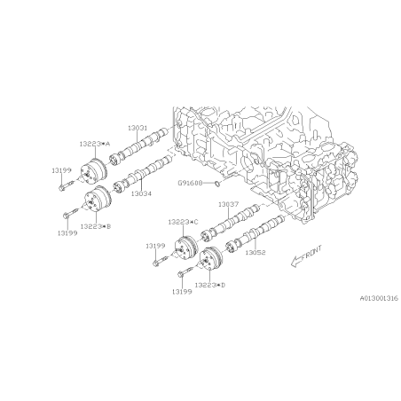 Arbre à cames admission Subaru BRZ /TOYOTA GT86 boite manuelle32441